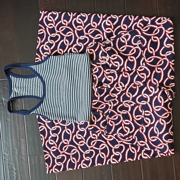 Anthropologie Maeve Colette Cropped Wide-Leg Pants Ponte Edition Navy Chain - 30 - Picture 14 of 16